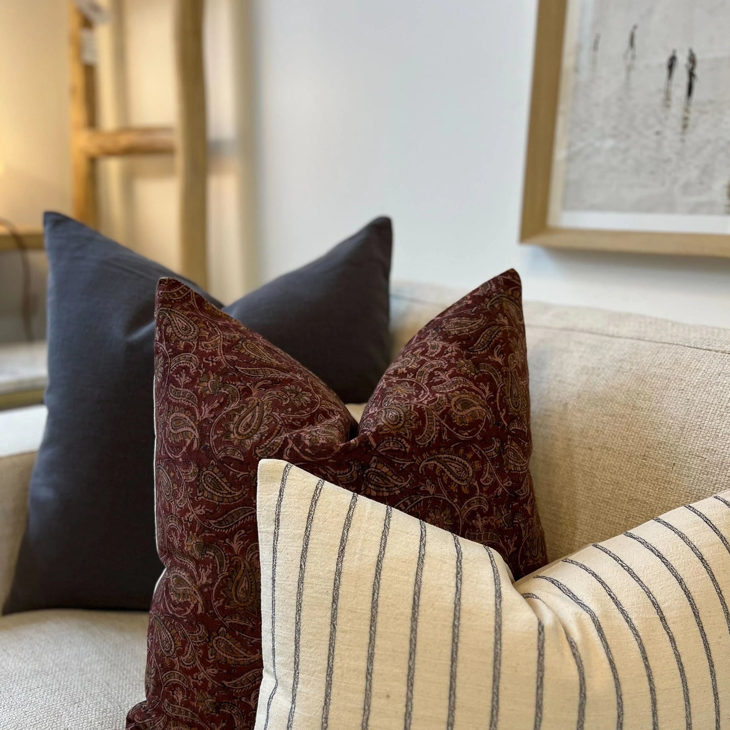 Takata Block Print Pillow Cover